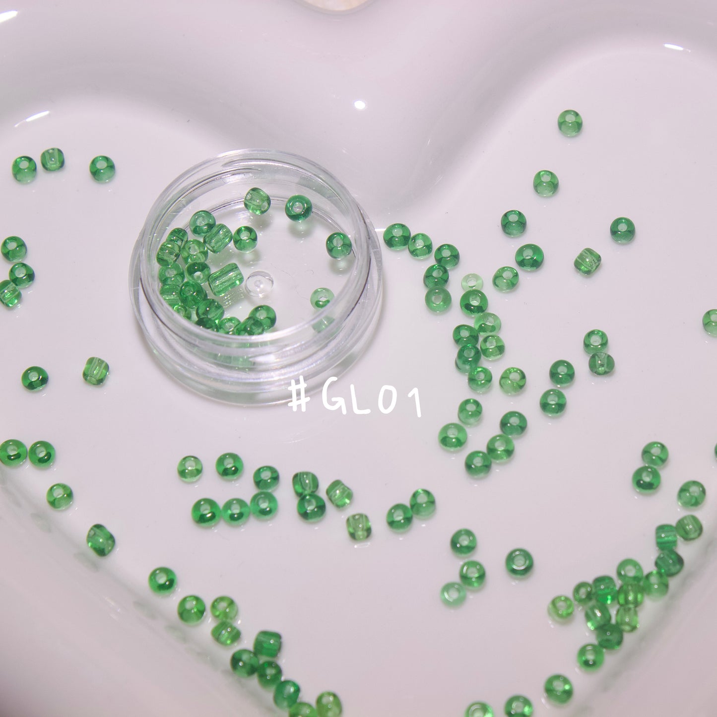 LUBRANO NAIL - Green Garden，Spring Green Series Small Colored Beads Nail Art Accessories